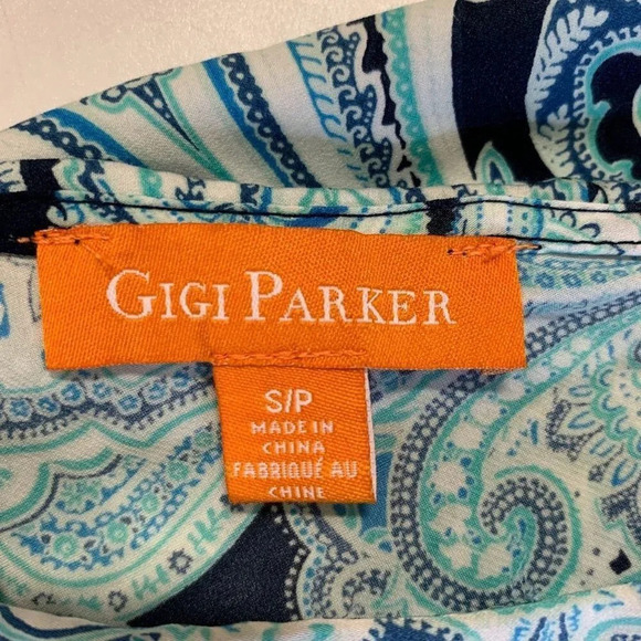 Gigi‎ Parker Women's Paisley Ruffle Sleeveless Tank Top Size S NWT - Picture 9 of 13